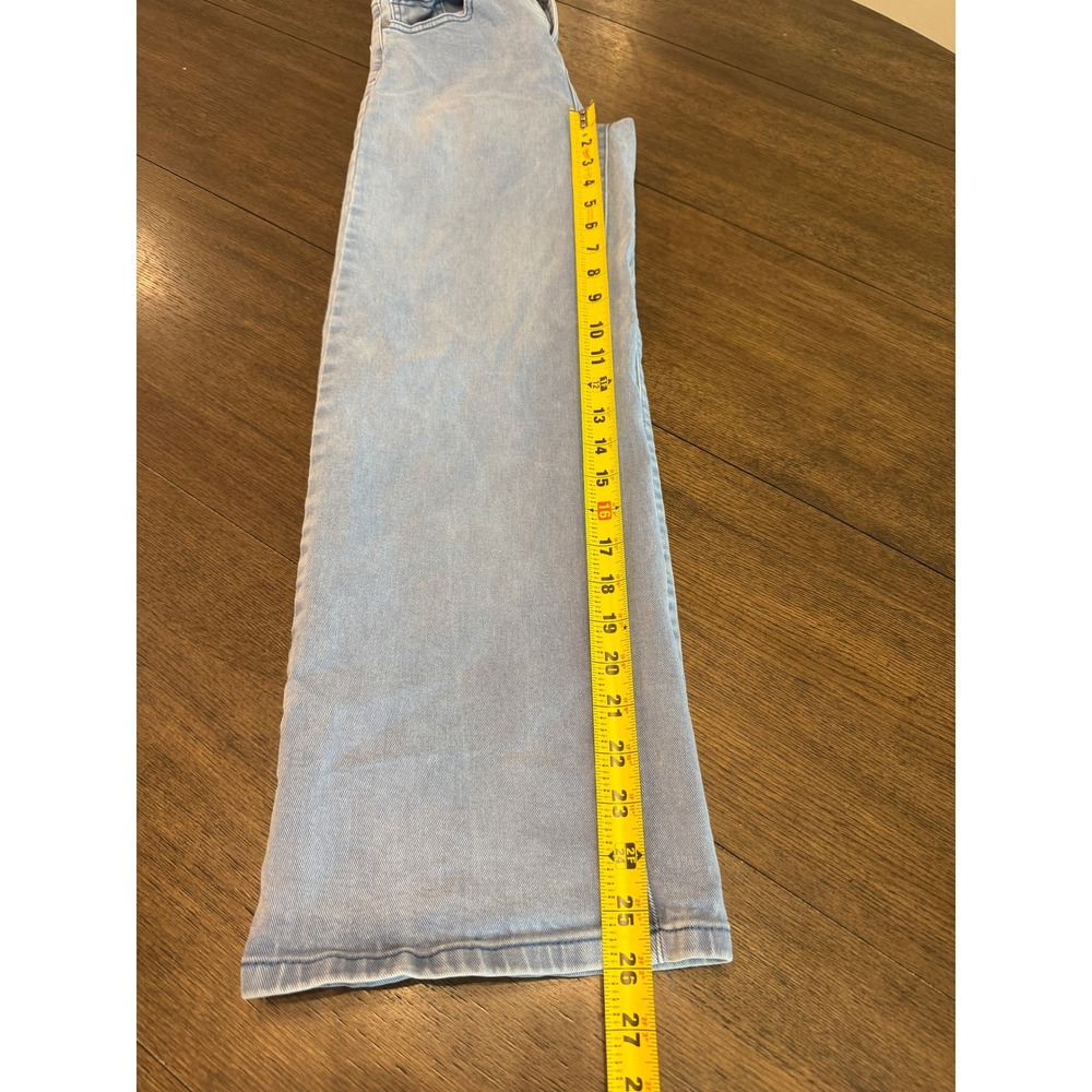 Q2 Premium Denim Womens Light Wash High Waisted Wide Leg Jeans Blue Size S/40 - Picture 7 of 8